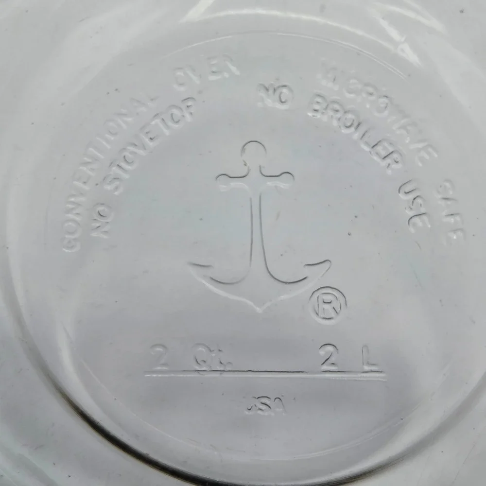 Anchor Hocking Clear Glass Mixing Bowl 2Qt USA Medium VINTAGE
